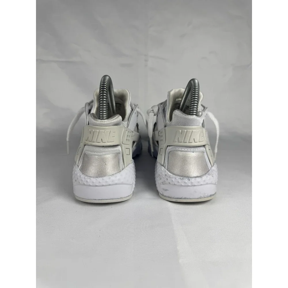 Nike Huarache Run GS 654275-110 Youth 4.5 Sneaker White Platinum Running Shoes